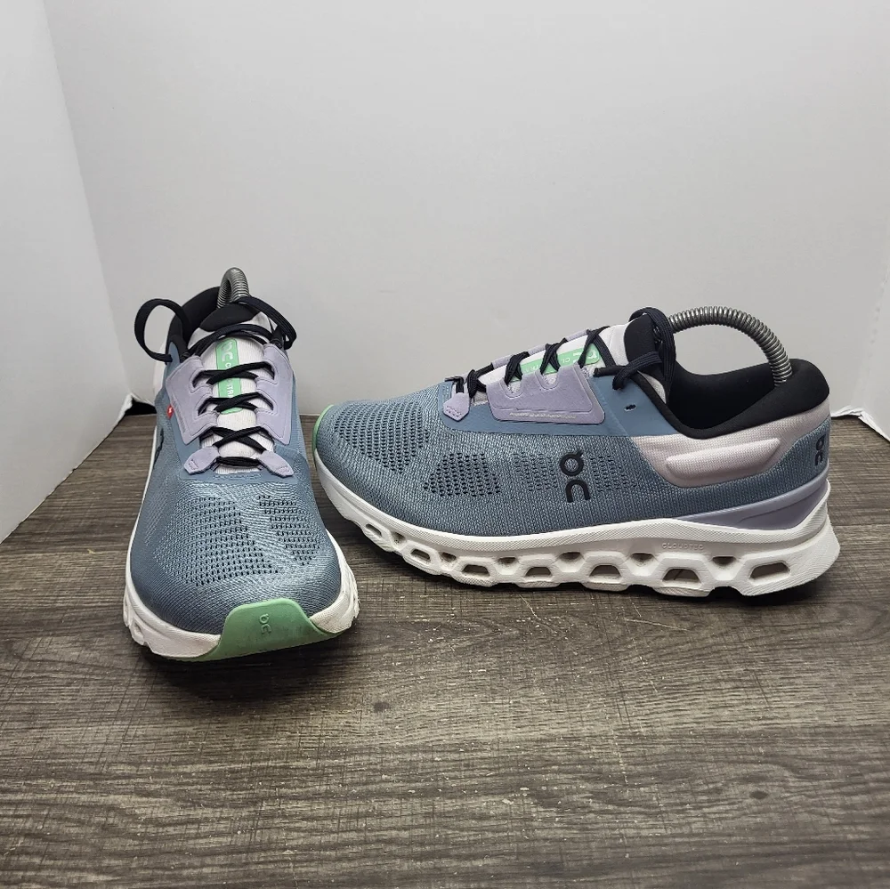 On Cloudstratus 2 Shoes Womens 9 Azure Magnet Road Running Trainer Support